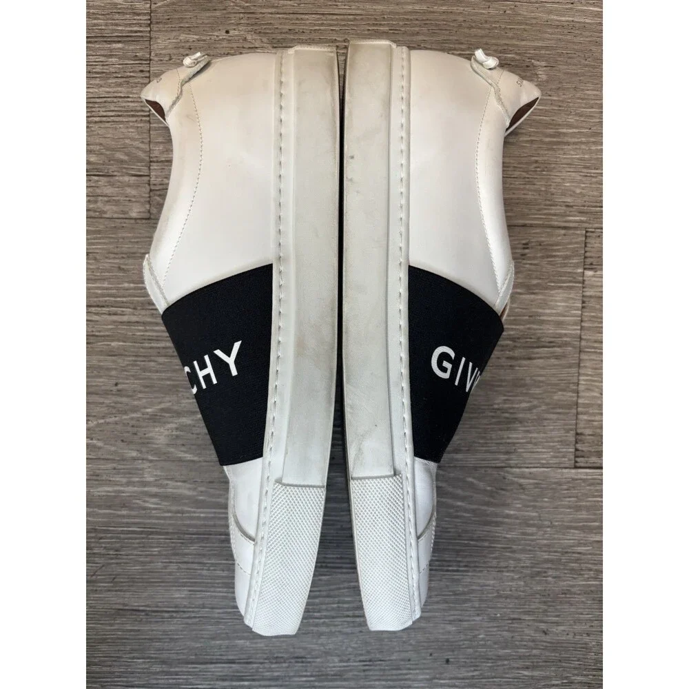 Givenchy Urban Street White Sneakers Black Elastic Band Men's Size 43